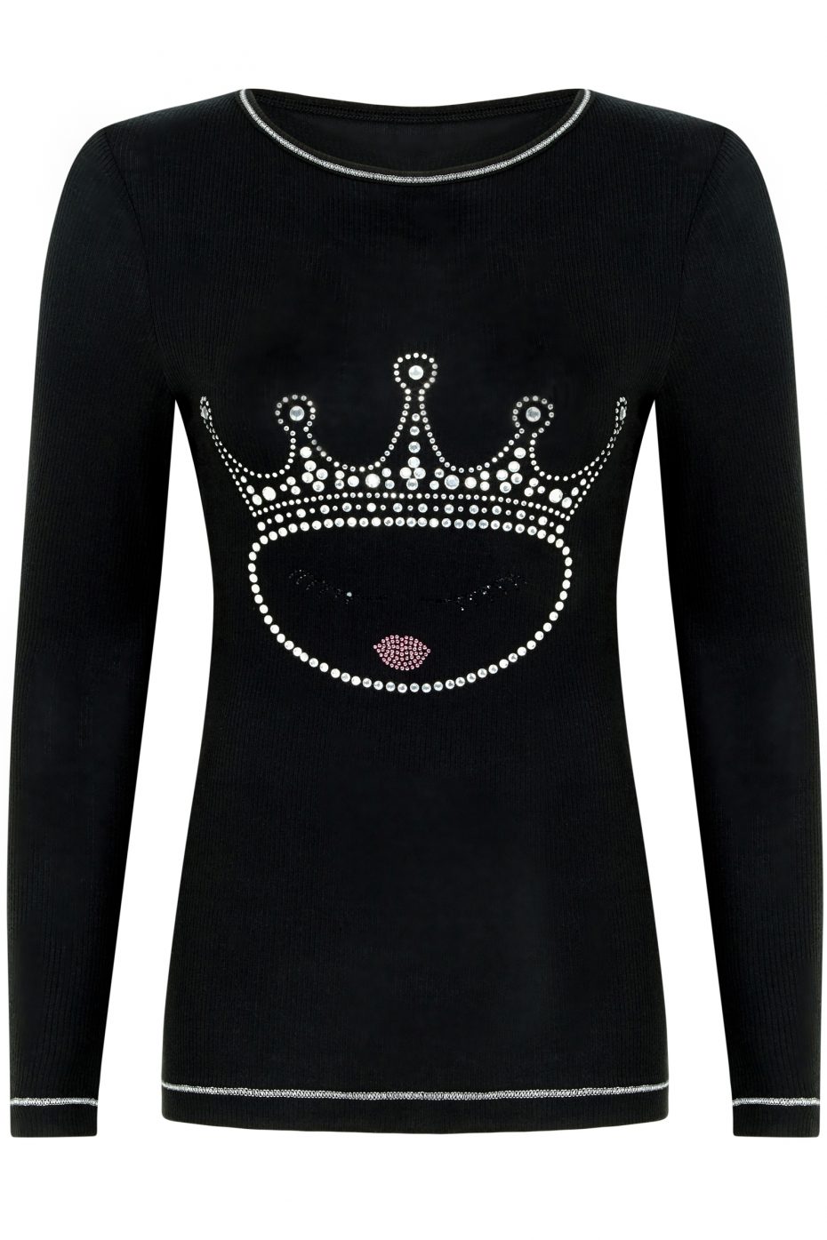 QUEEN Collection crew; Black NEW SIZES ARRIVED-415