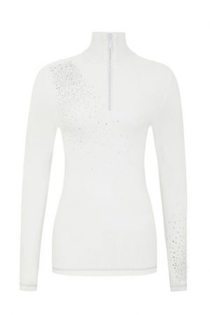 S'No Queen CLASSIC Zip Polo: White -351