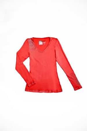 S'No Queen Classic 'V' neck: Sherbet-0