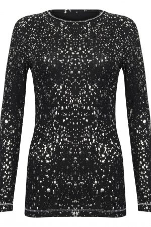 Gemini Crew neck: Black & Silver : -748