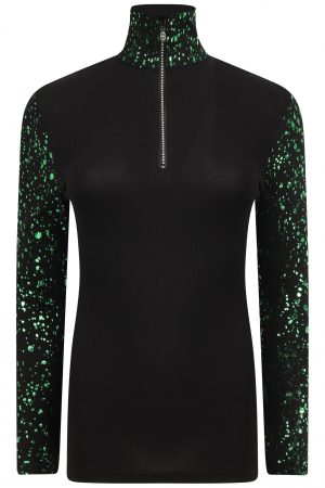 Gemini Zip Polo: Black & Green: Limited Edition-0