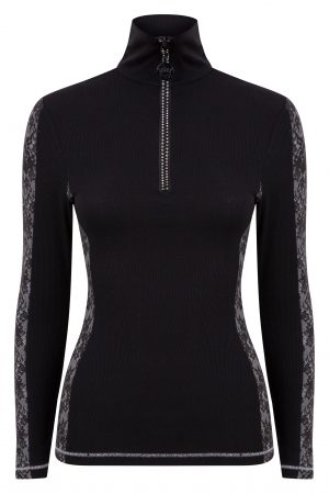 Zip polo lace base layer