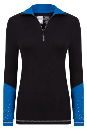 black and Blue zip polo